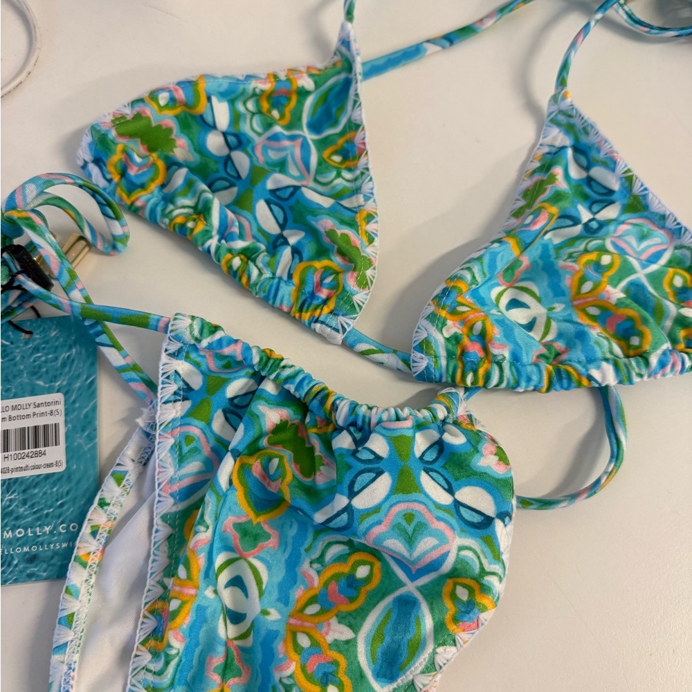 Hello Molly Blue and Green Patterned Bikini
